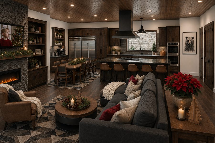 Concept rendering of the kitchen and dining area