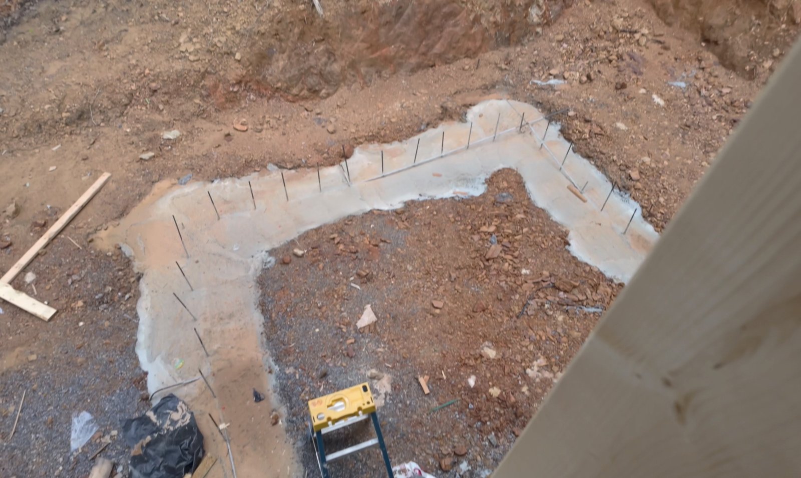 Foundation footers for the detached gym building